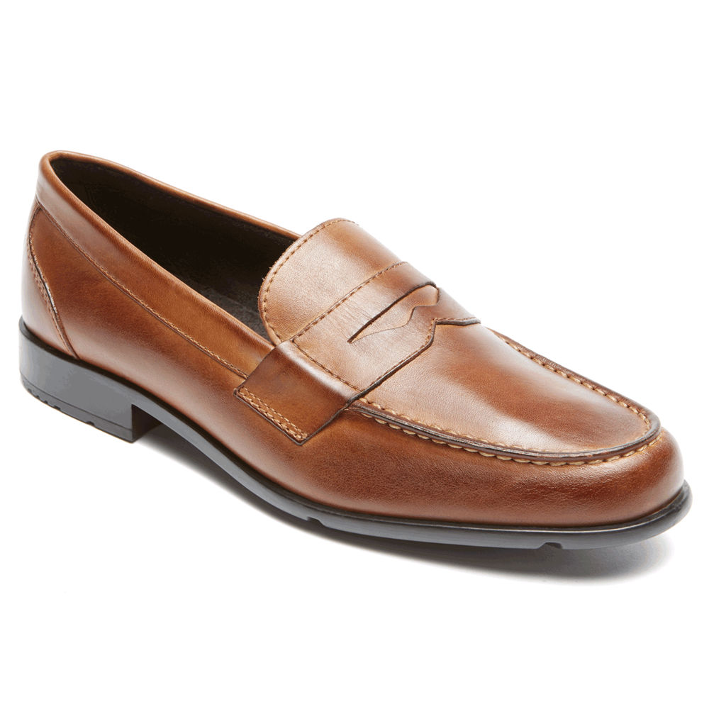 Rockport Mens Loafers Brown - Classic Penny - UK 482-VBYICW